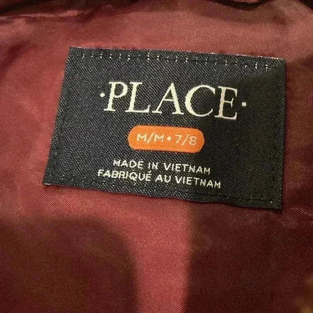 New The Children’s Place Puffer Jacket Redwood Sz. M NWT